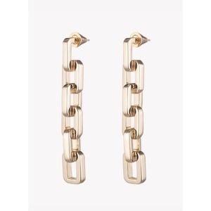 eddieBorgo Supra Link Drop Earrings‎ - Finished in 12 Karat Gold